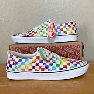 Vans Comfycush Era Tie Dye checkerboard white